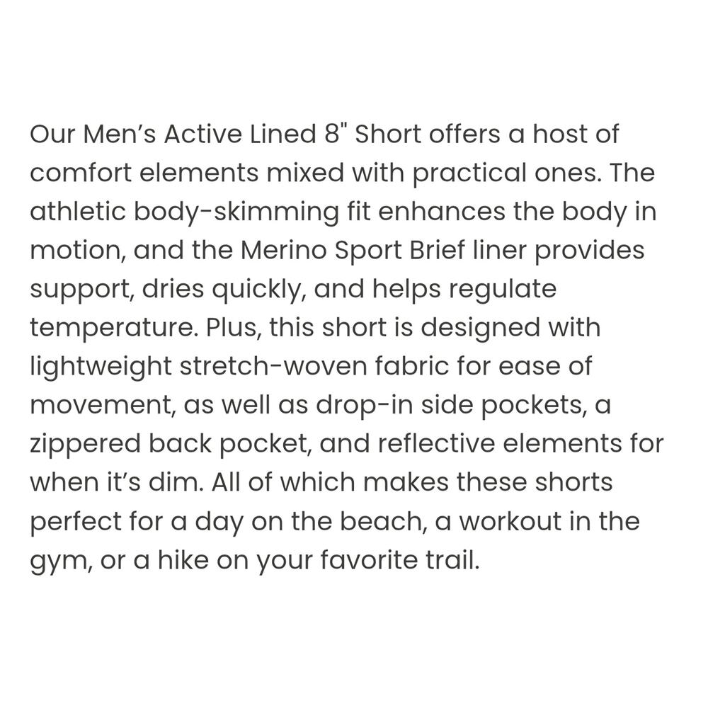 Smart Wool Men Active Training Shorts 8"  sz XL Lined Performance Horizon Print - Picture 11 of 11